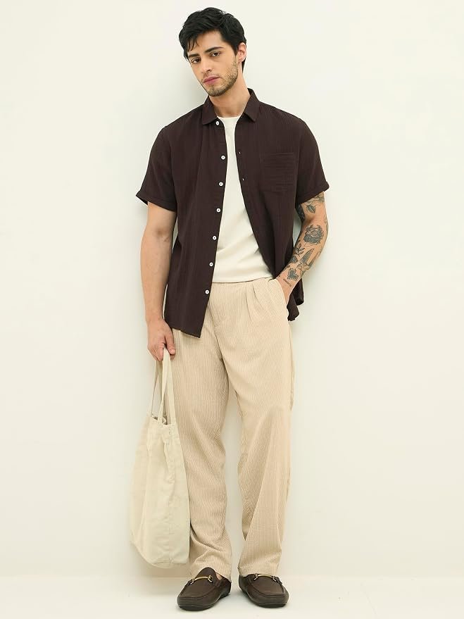 Linen Shirts for Men's | Linen Blend Shirt with Full Sleeve | Spread Collar with Comfort Fit | Button Closure for Casual Wear - Image 2