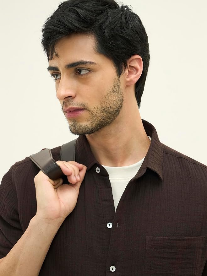 Linen Shirts for Men's | Linen Blend Shirt with Full Sleeve | Spread Collar with Comfort Fit | Button Closure for Casual Wear - Image 4